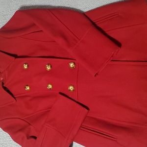 Michael Kors Burgundy Red Peacoat